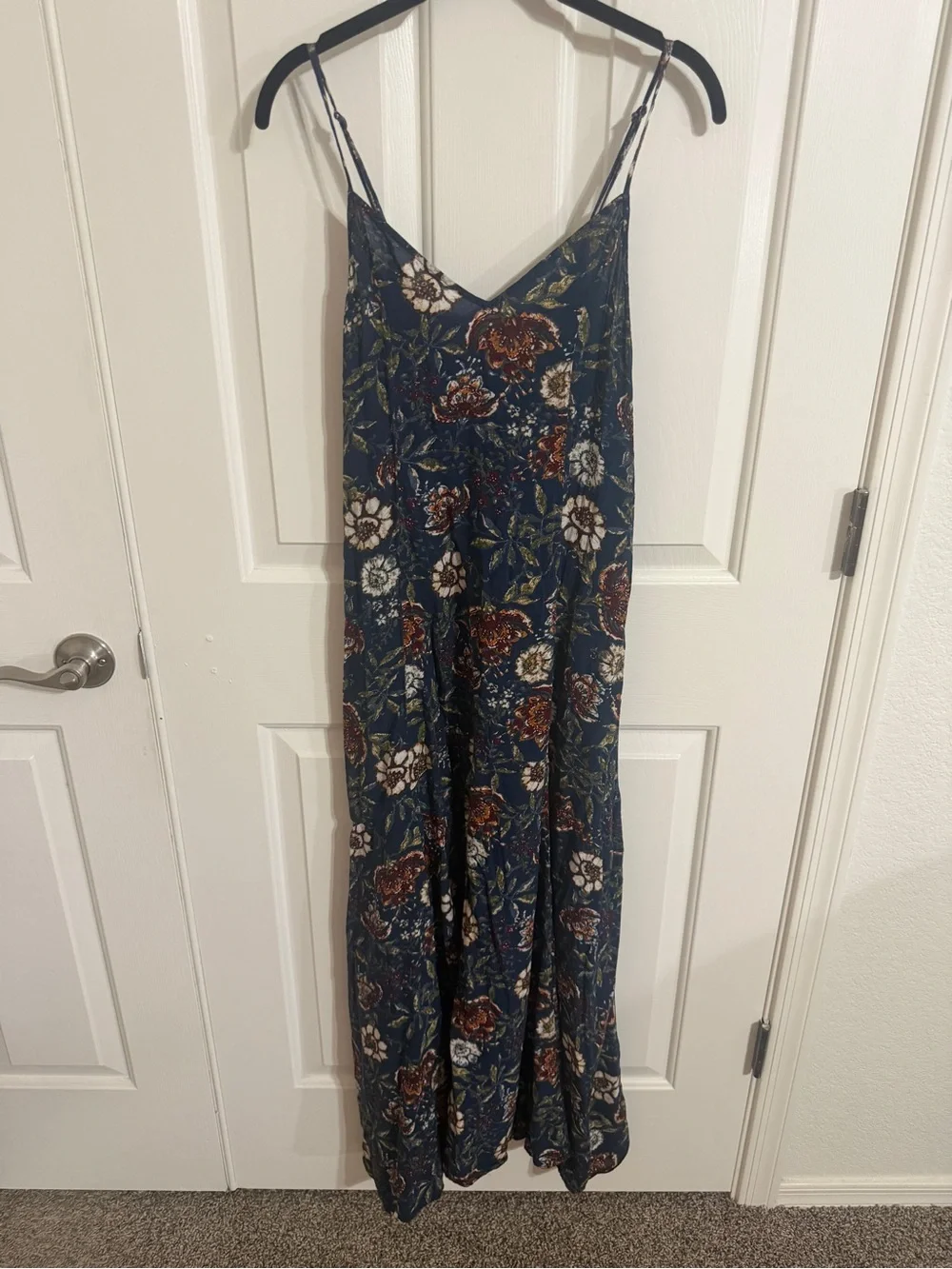 Abercrombie & Fitch Floral Corset Lace Up Back Maxi Dress M Tiered